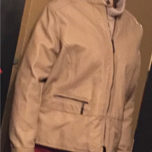 🆕❤️ NWT JOUJOU CAMEL VEGAN LEATHER JACKET 🔱🔱 🆕 - Picture 13 of 16